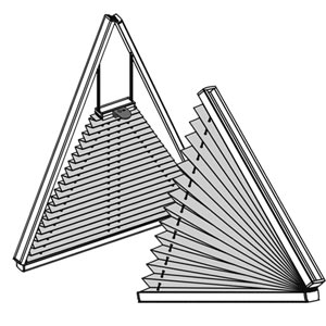 Plisy do okien trójkątnych